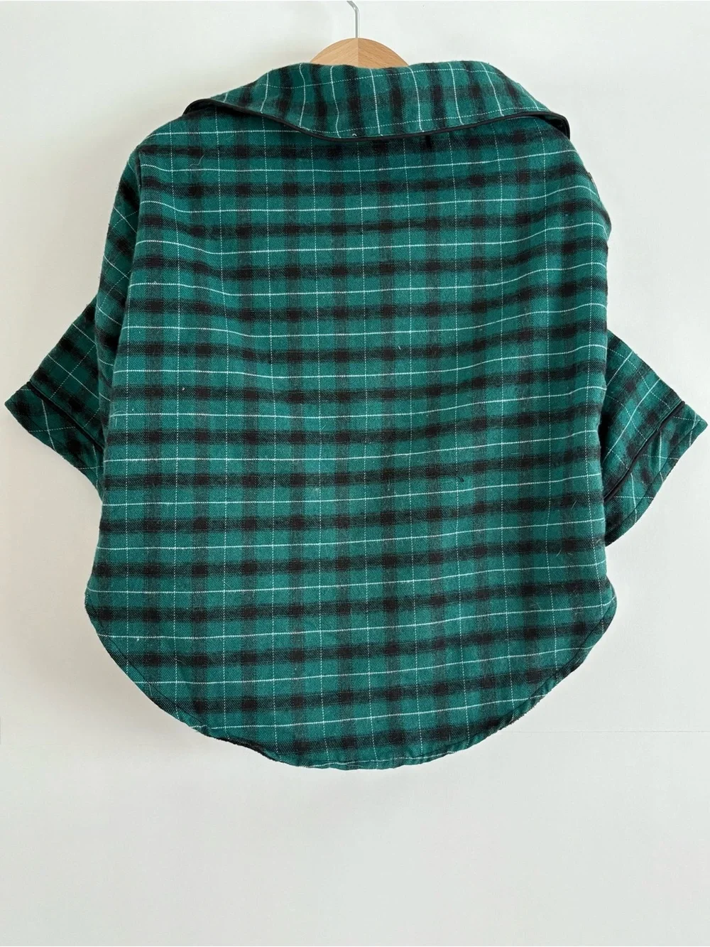 NWT GAP Plaid Fleece Lined Dog Jacket / Coat - Green & Black (Size Medium)